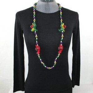 VIP MARDI GRAS BEAD NECKLACE